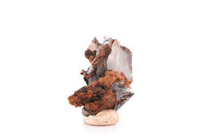 Baryte bleue sur goethite – Sidi Lhcen, Nador, Maroc – 43 g
