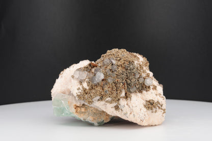 Fluorine naturelle en barytine avec pyrite – Pièce unique du Maroc