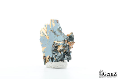 Rutile doré sur Hématite scintillante - Pièce unique de Novo Horizonte, Brésil