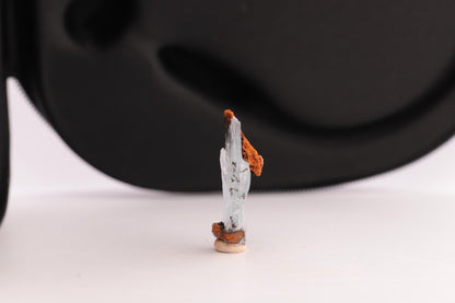 Baryte bleue sur Goéthite – Mine de Sidi Lhcen, Nador, Maroc, 8,3 g