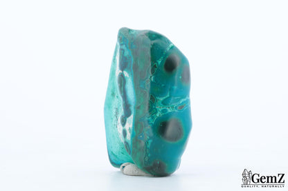 Chrysocolle-Malachite Compacte, 86g, Teintes Éclatantes et Motifs Naturels