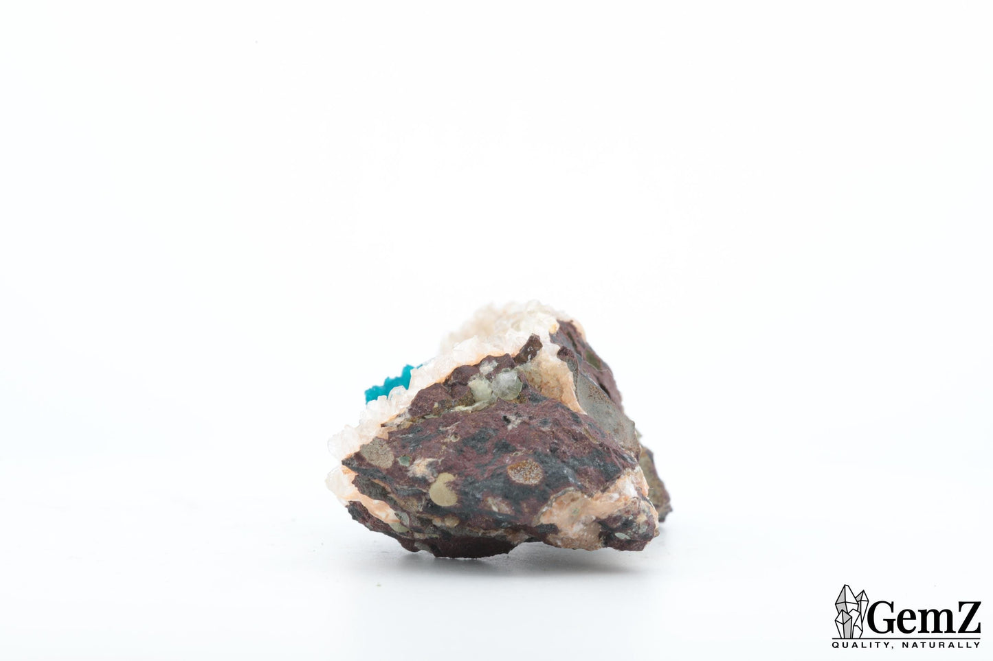 Cavansite bleue éclatante sur matrice cristalline – Origine : Inde