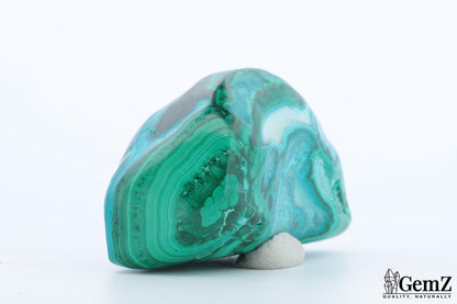 Chrysocolle-Malachite, 199g, Harmonie de Couleurs et Motifs Éblouissants