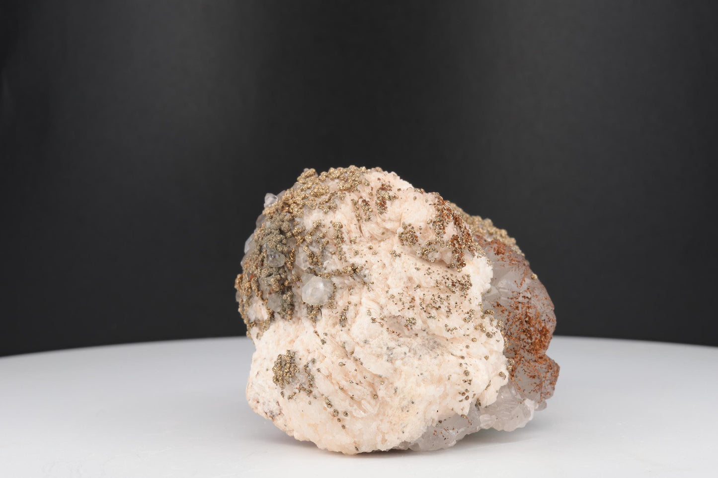 Fluorine naturelle en barytine avec pyrite – Pièce unique du Maroc