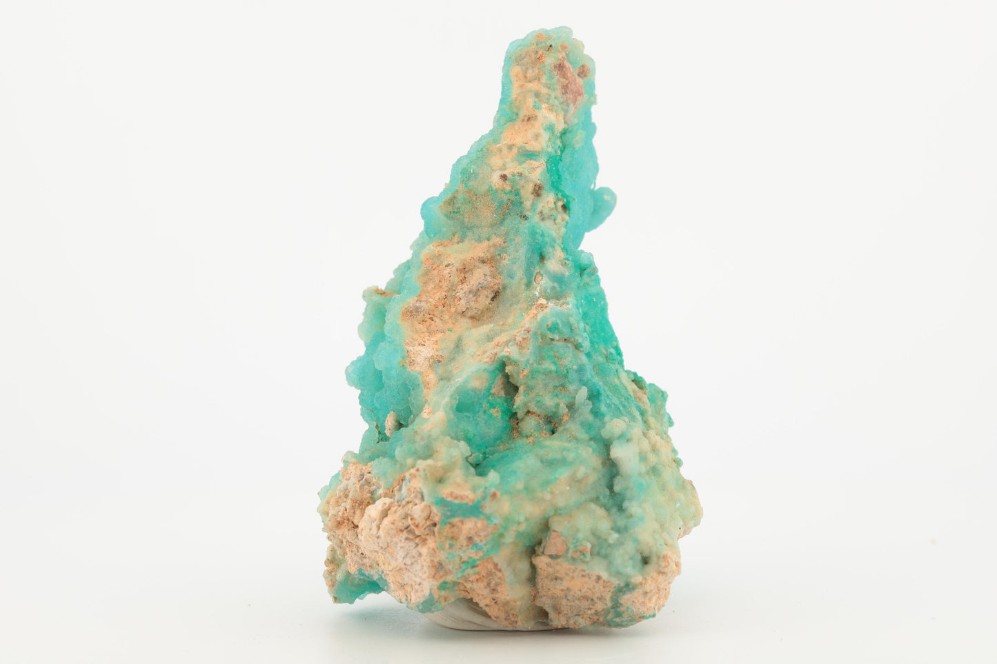 Hémimorphite naturelle du Congo – Cristaux botryoïdaux bleu turquoise avec matrice brute, 82 g