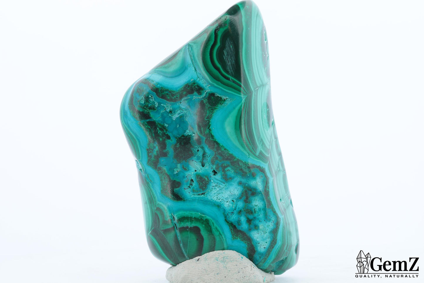 Chrysocolle-Malachite AAA+ Sculpturale, 219g, Couleurs Hypnotiques