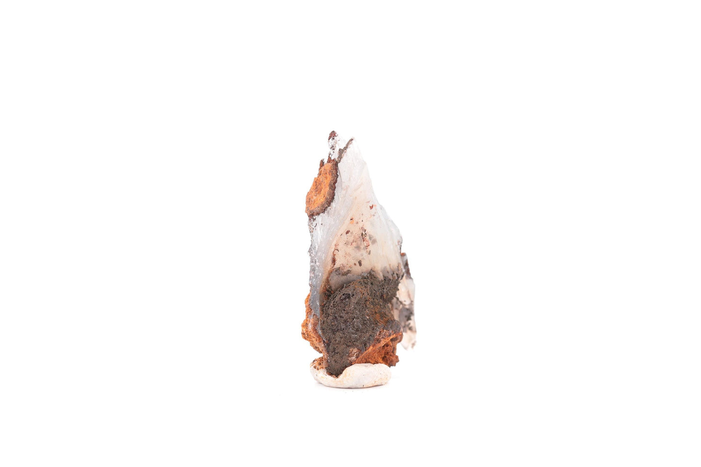 Baryte bleue sur Goéthite – Mine de Sidi Lhcen, Nador, Maroc, 11 g