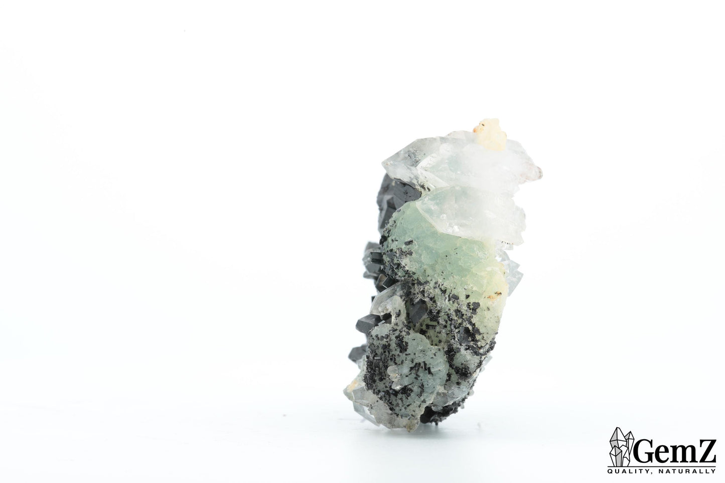 Babingtonite et phrénite sur cristal – Pièce élégante de 42g