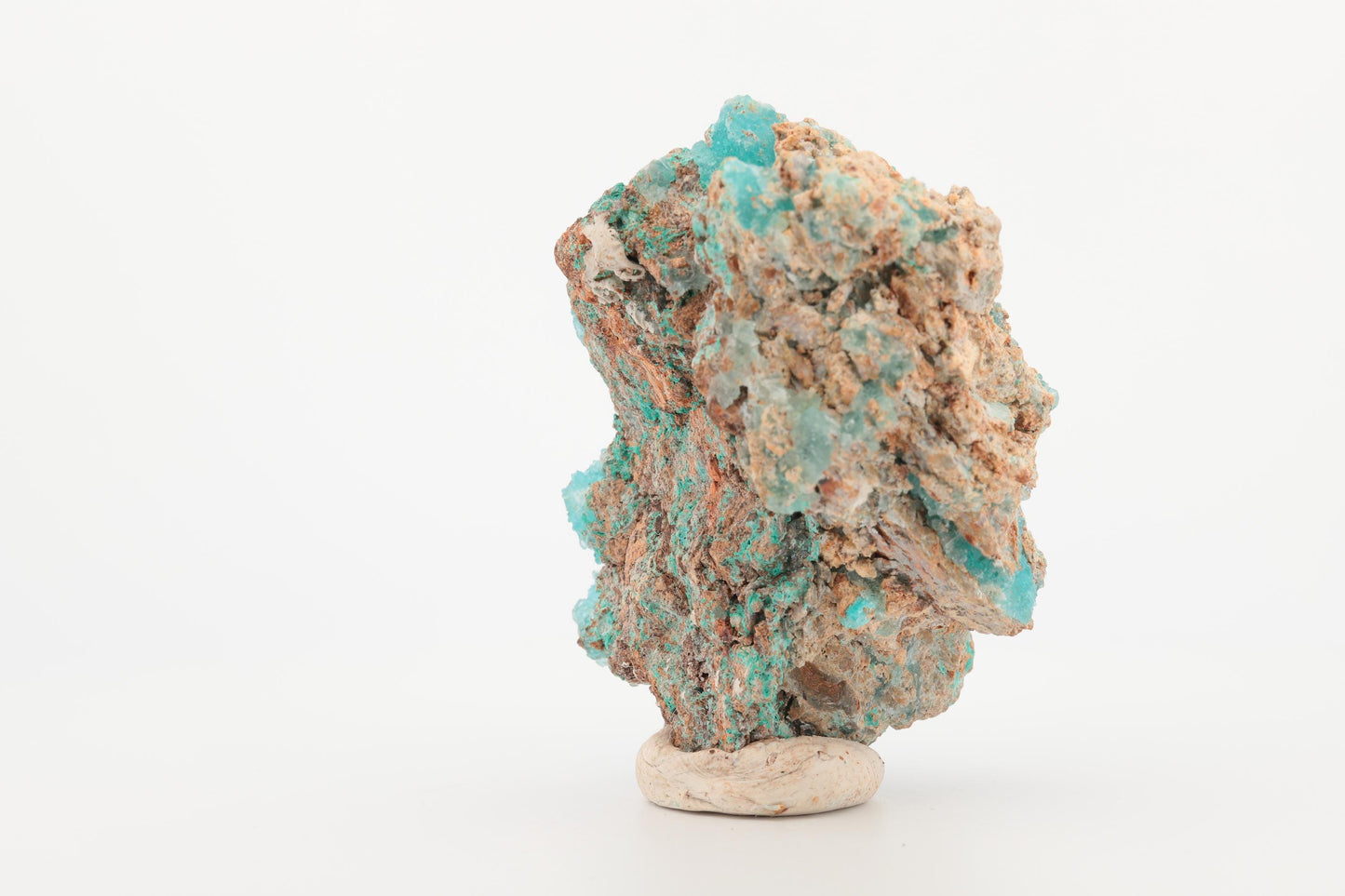 Hémimorphite naturelle du Congo – Bleu vibrante, Cristaux en formation, 71,8 g