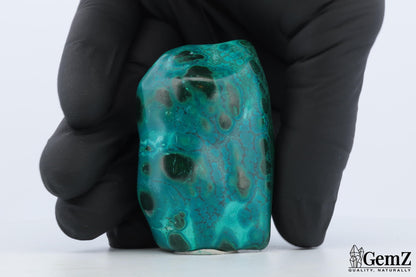 Chrysocolle-Malachite Compacte, 86g, Teintes Éclatantes et Motifs Naturels