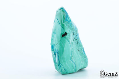 Chrysocolle-Malachite Exceptionnelle, 214g, Motifs Végétaux Uniques