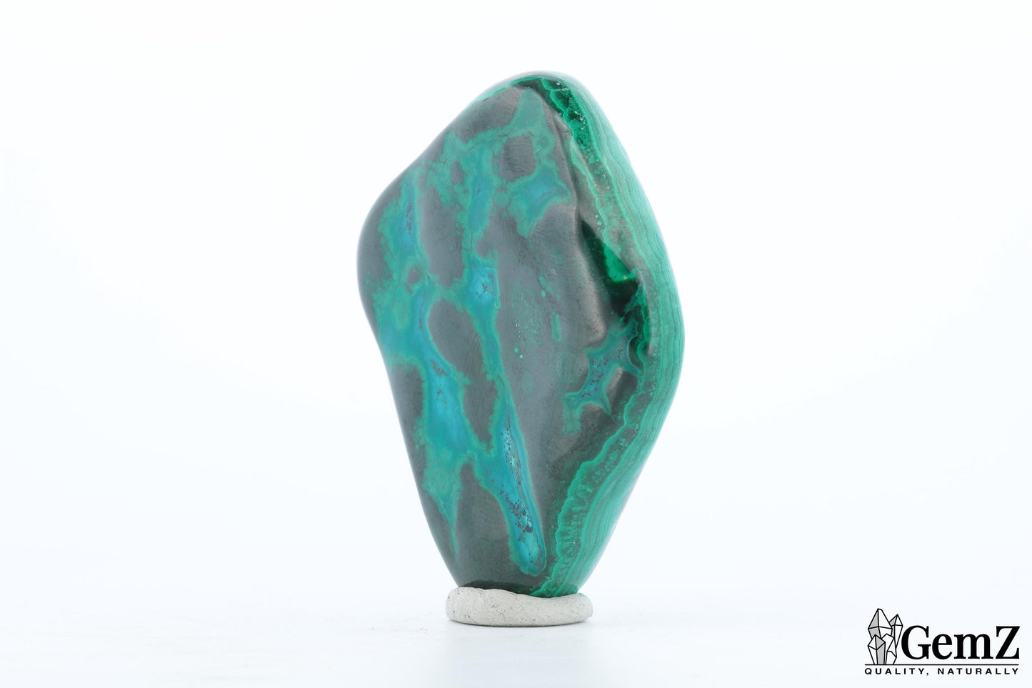 Chrysocolle-Malachite 119g, Éclat Vert Intense et Forme Unique