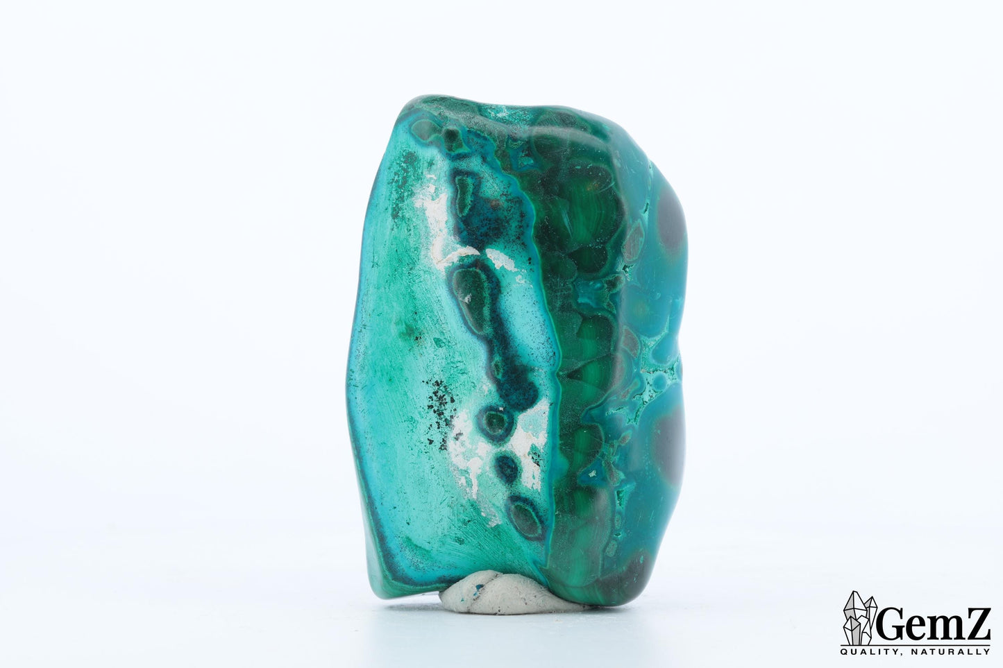 Chrysocolle-Malachite Compacte, 86g, Teintes Éclatantes et Motifs Naturels