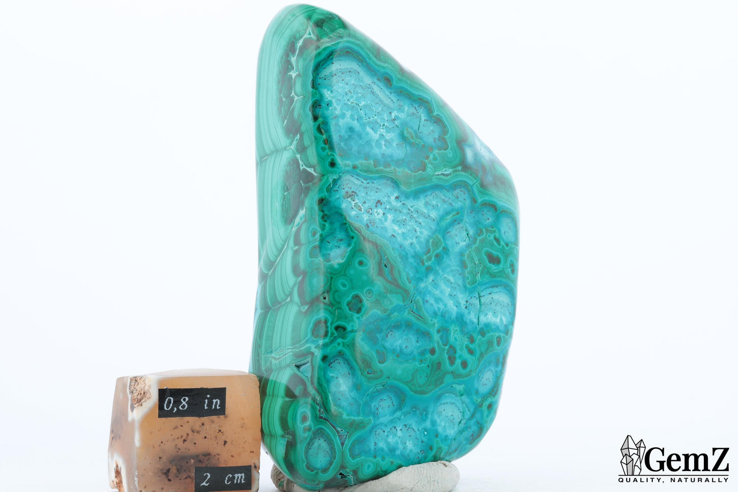 Chrysocolle-Malachite AAA+ Sculpturale, 219g, Couleurs Hypnotiques