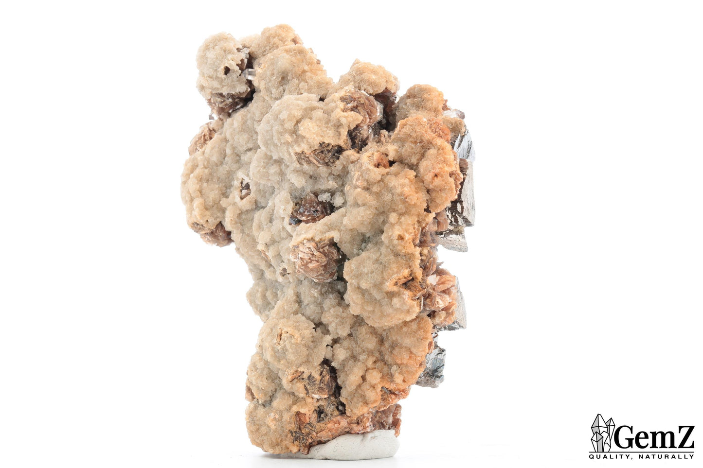 303g !  Arsénopyrite, Sidérite et Calcite, pièce de musée – Panasqueira, Portugal