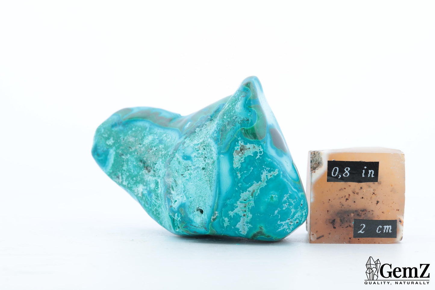 Chrysocolle-Malachite 55g, Cercles Turquoises Magnifiques