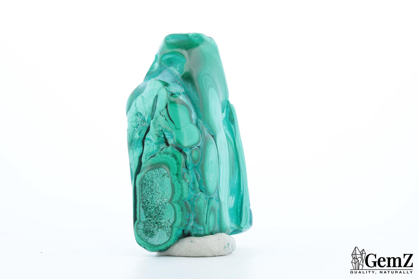 Chrysocolle-Malachite Sculpturale, 132g, Ondes de Vert et de Turquoise