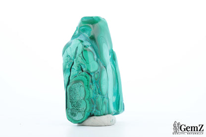 Chrysocolle-Malachite Sculpturale, 132g, Ondes de Vert et de Turquoise