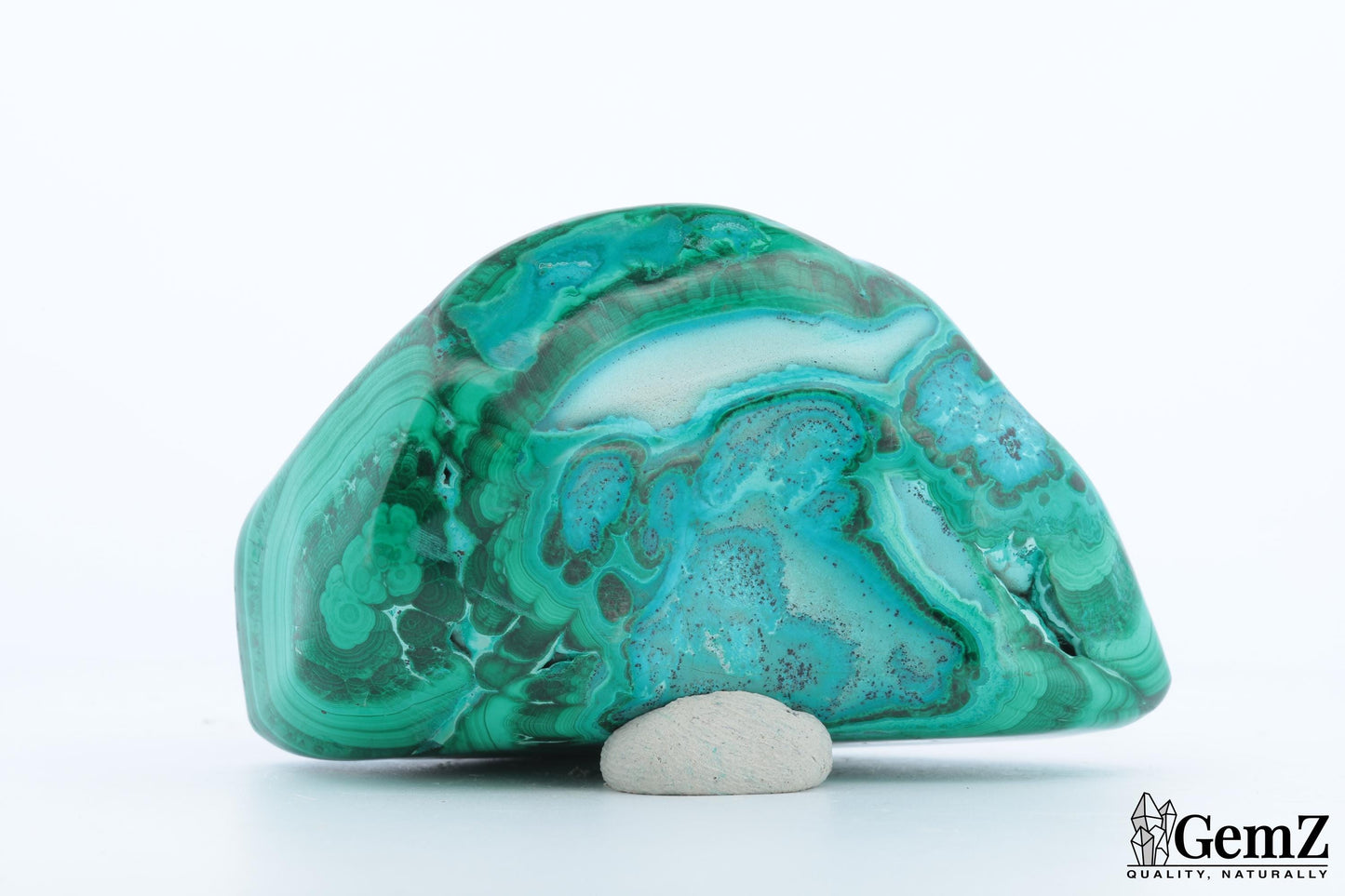 Chrysocolle-Malachite, 199g, Harmonie de Couleurs et Motifs Éblouissants