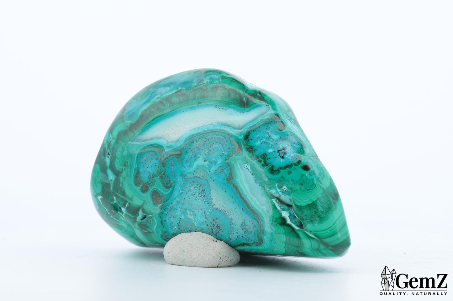 Chrysocolle-Malachite, 199g, Harmonie de Couleurs et Motifs Éblouissants