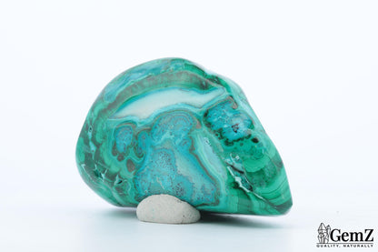 Chrysocolle-Malachite, 199g, Harmonie de Couleurs et Motifs Éblouissants