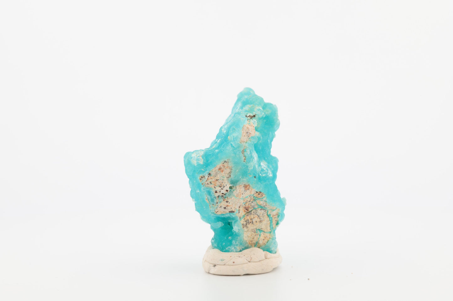Hémimorphite naturelle du Congo – Bleu vif avec structure botryoïdale, 26 g