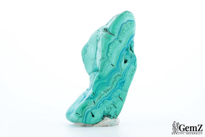Chrysocolle-Malachite Élégante, 170g, Teintes Vives et Motifs Naturels