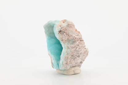 Hémimorphite naturelle du Congo – Couleur bleu ciel avec cavité cristalline, 64 g