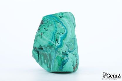 Chrysocolle-Malachite Triangulaire, 218g, Vagues Naturelles Sublimes