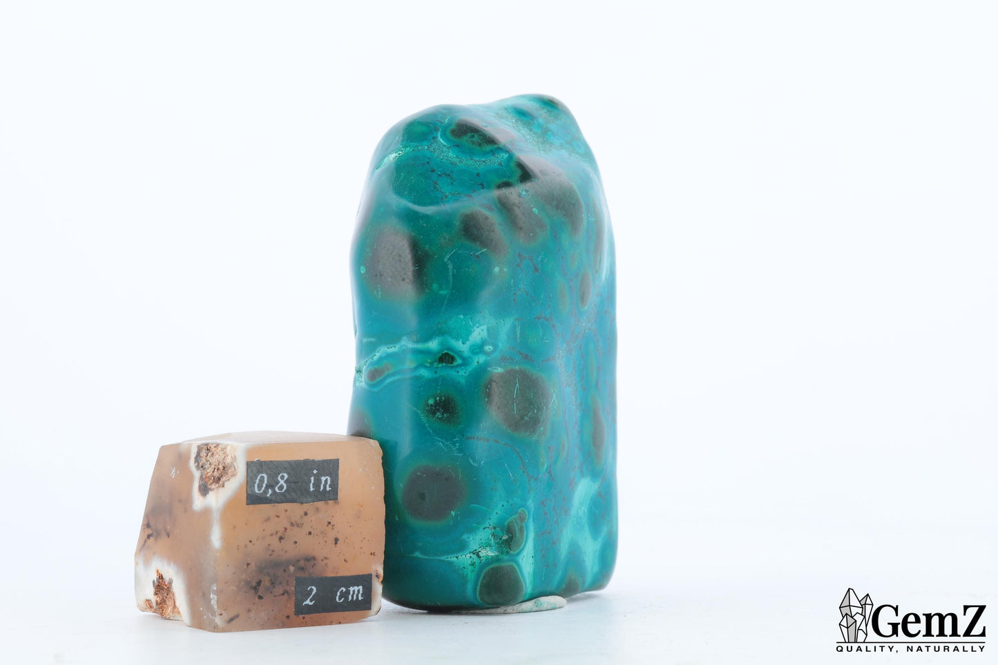 Chrysocolle-Malachite Compacte, 86g, Teintes Éclatantes et Motifs Naturels