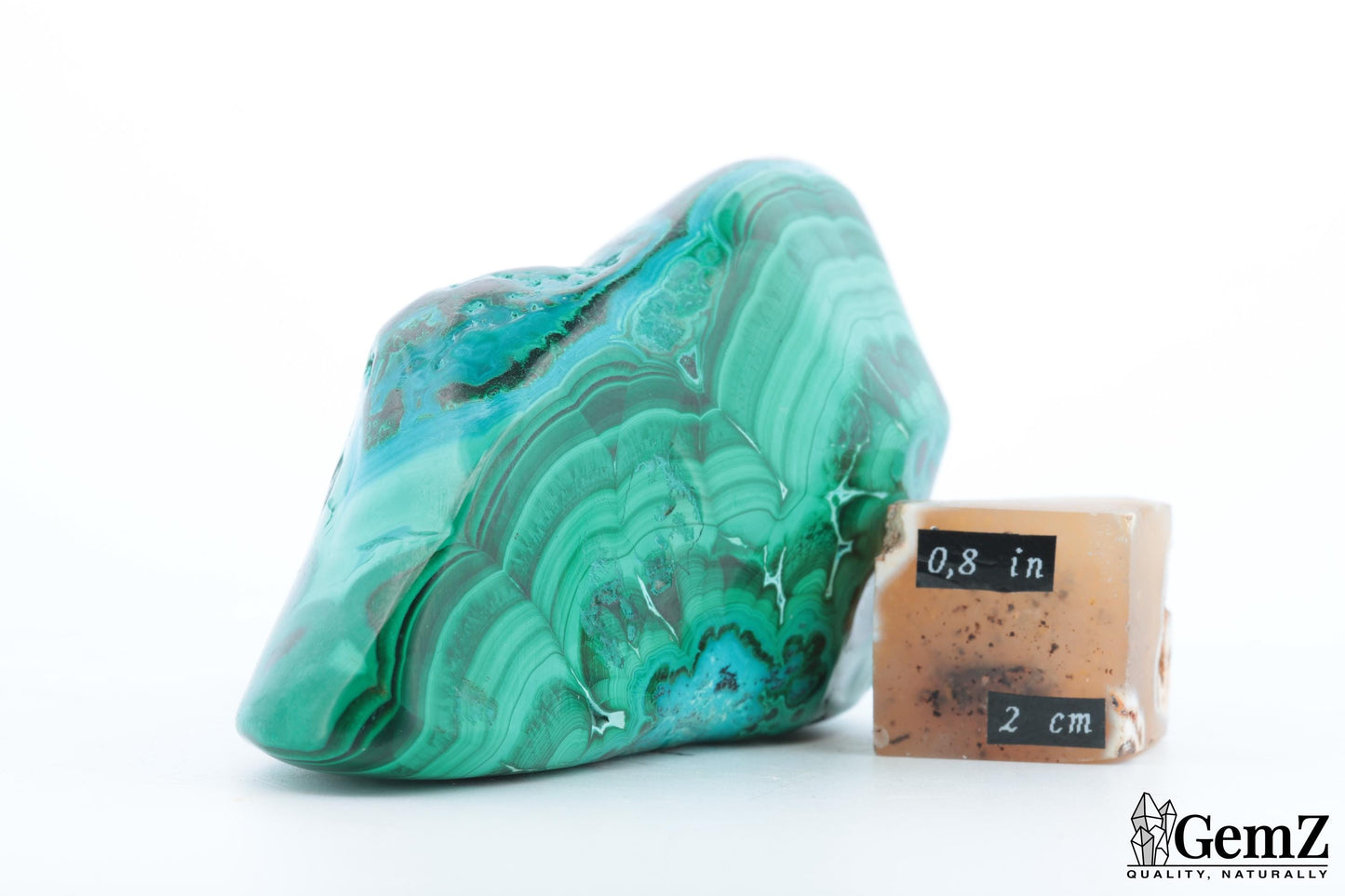 Petite Chrysocolle-Malachite 42g, Reflets Bleu Azur