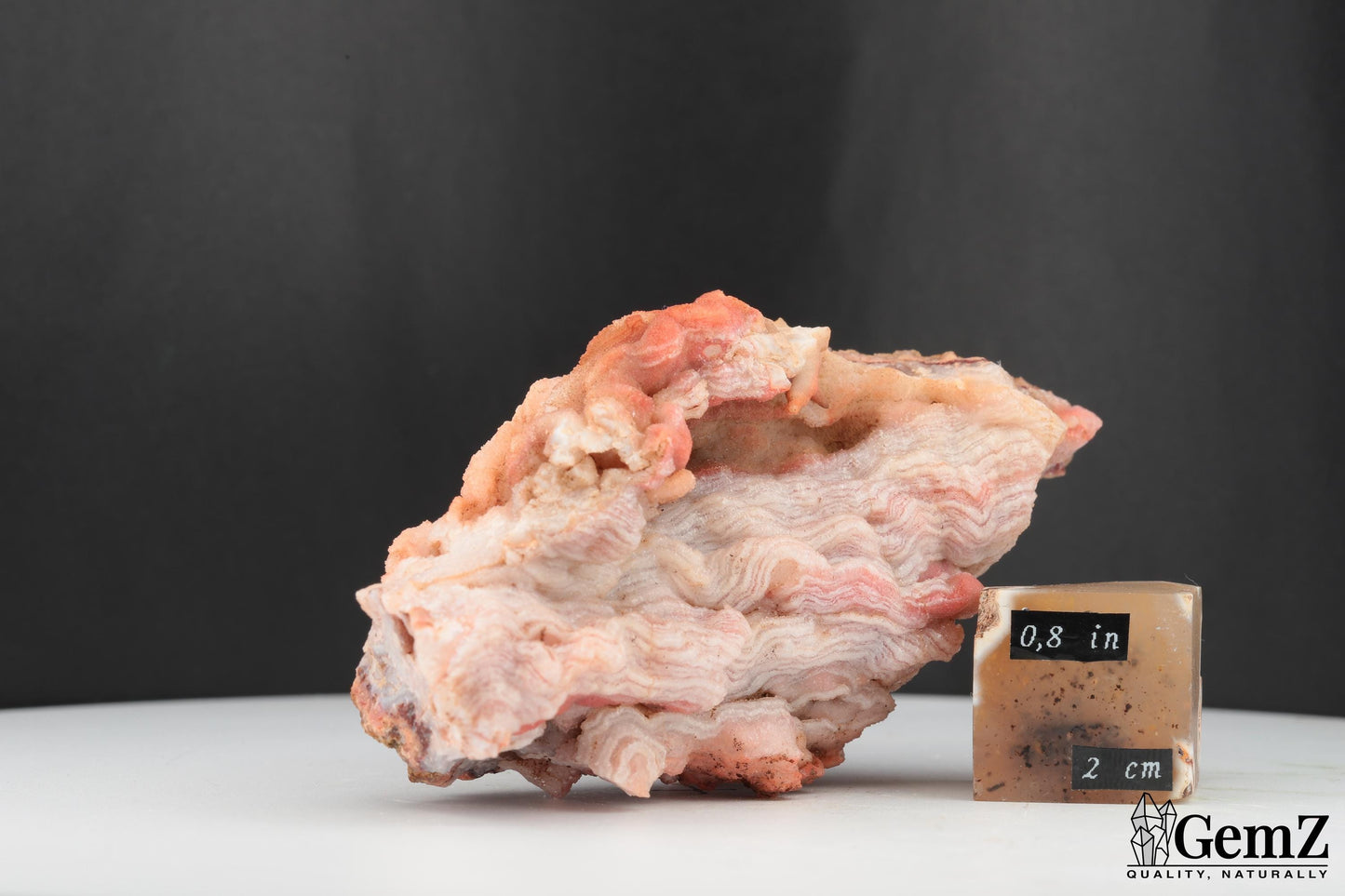 Superbe Agate Botswana aux bandes rosées – 104g de Beauté Naturelle