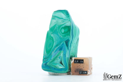 Chrysocolle-Malachite Sculpturale, 132g, Ondes de Vert et de Turquoise